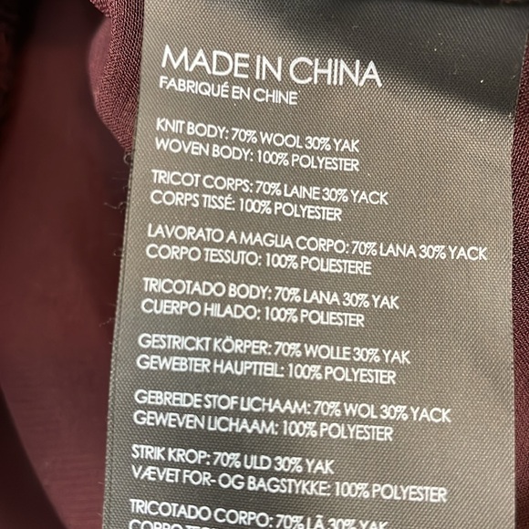 Club Monaco Wool Blend Pullover Long Sleeve Sheer Back Stretch Knit Sweater M - Picture 8 of 9